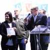 Tiziana ritira il premio per il diving con il maggior numero di brevetti emessi nel 2009